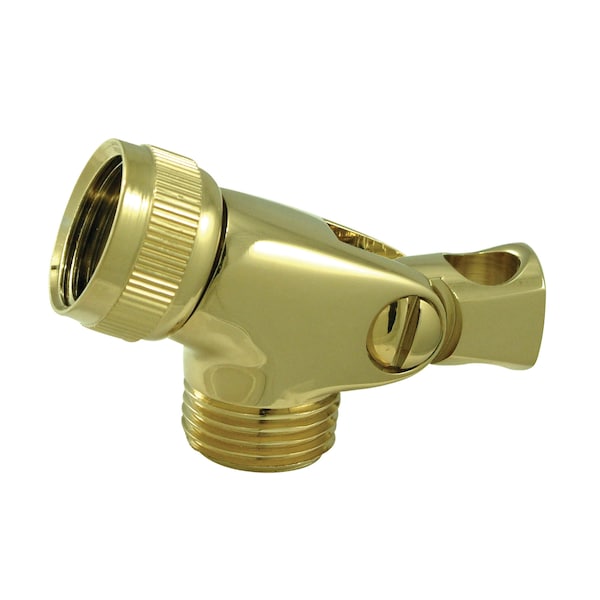 Swivel Shower Connector, Polished Brass